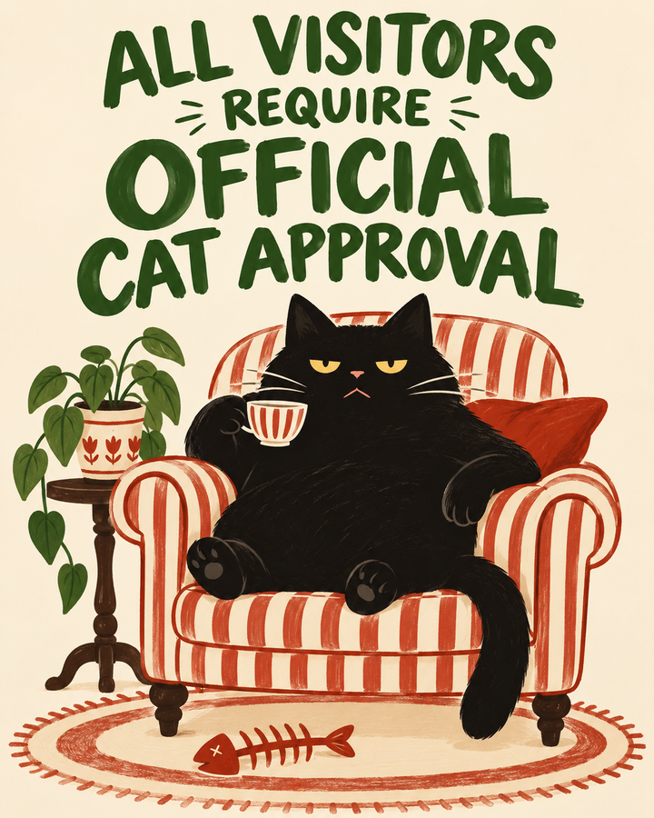 Official Cat Approval Lustiges Katzenposter