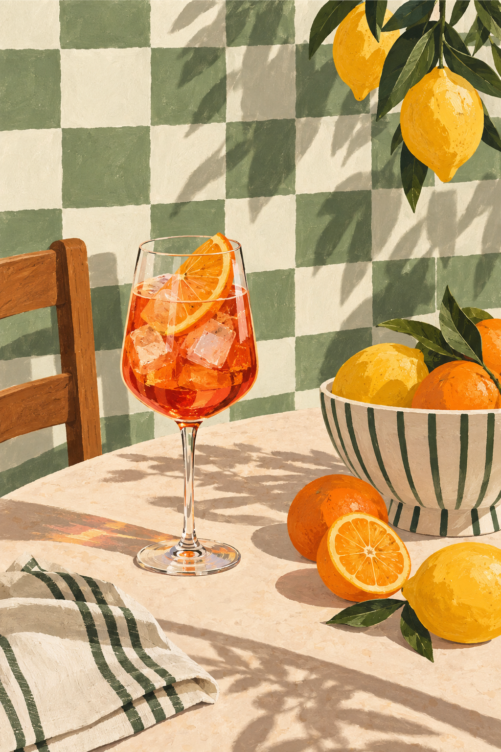Orange Aperitivo Still Life Kitchen Wall Art preview artwork