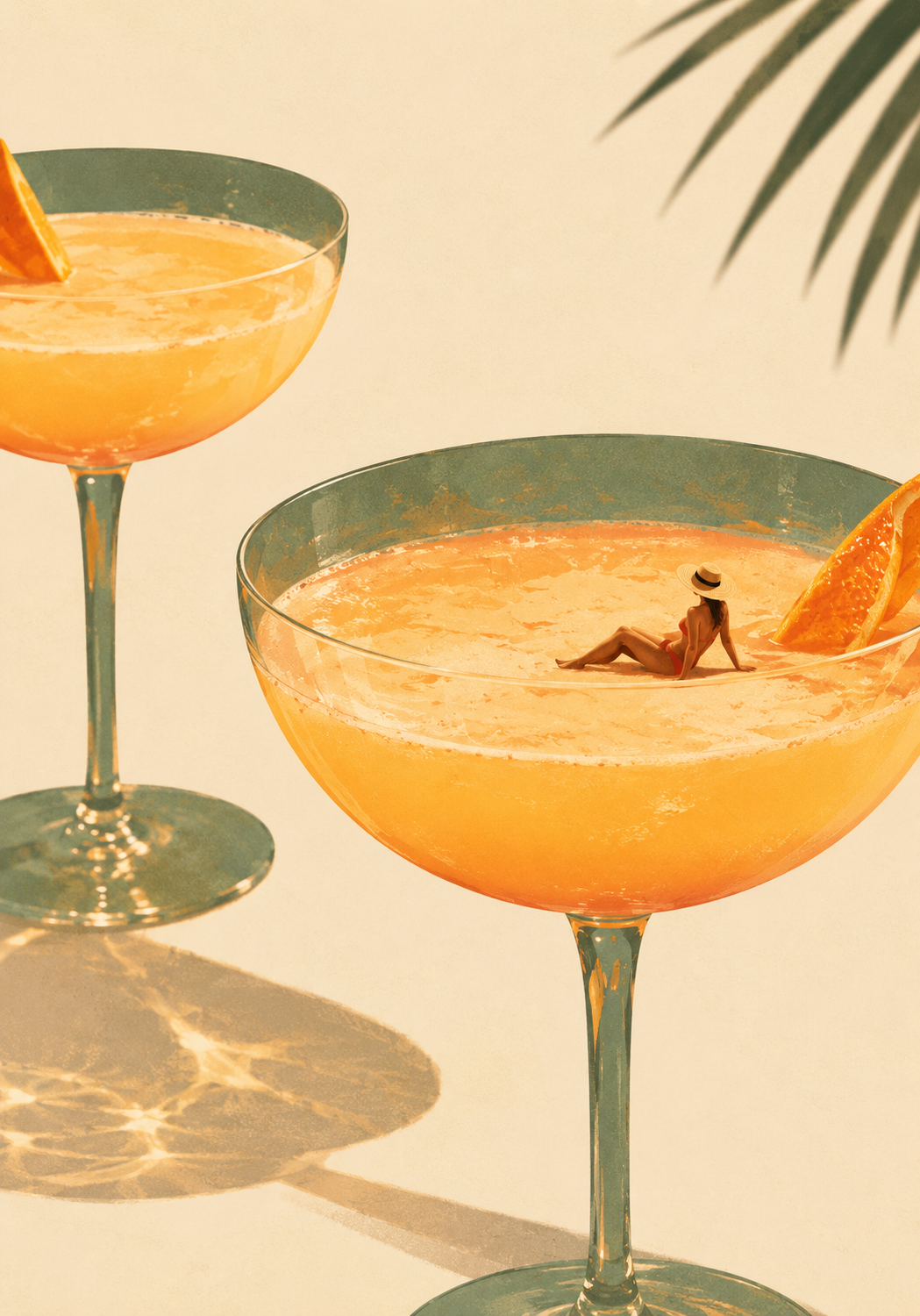 Orange Cocktail Still Life Kitchen Wall Art preview artwork