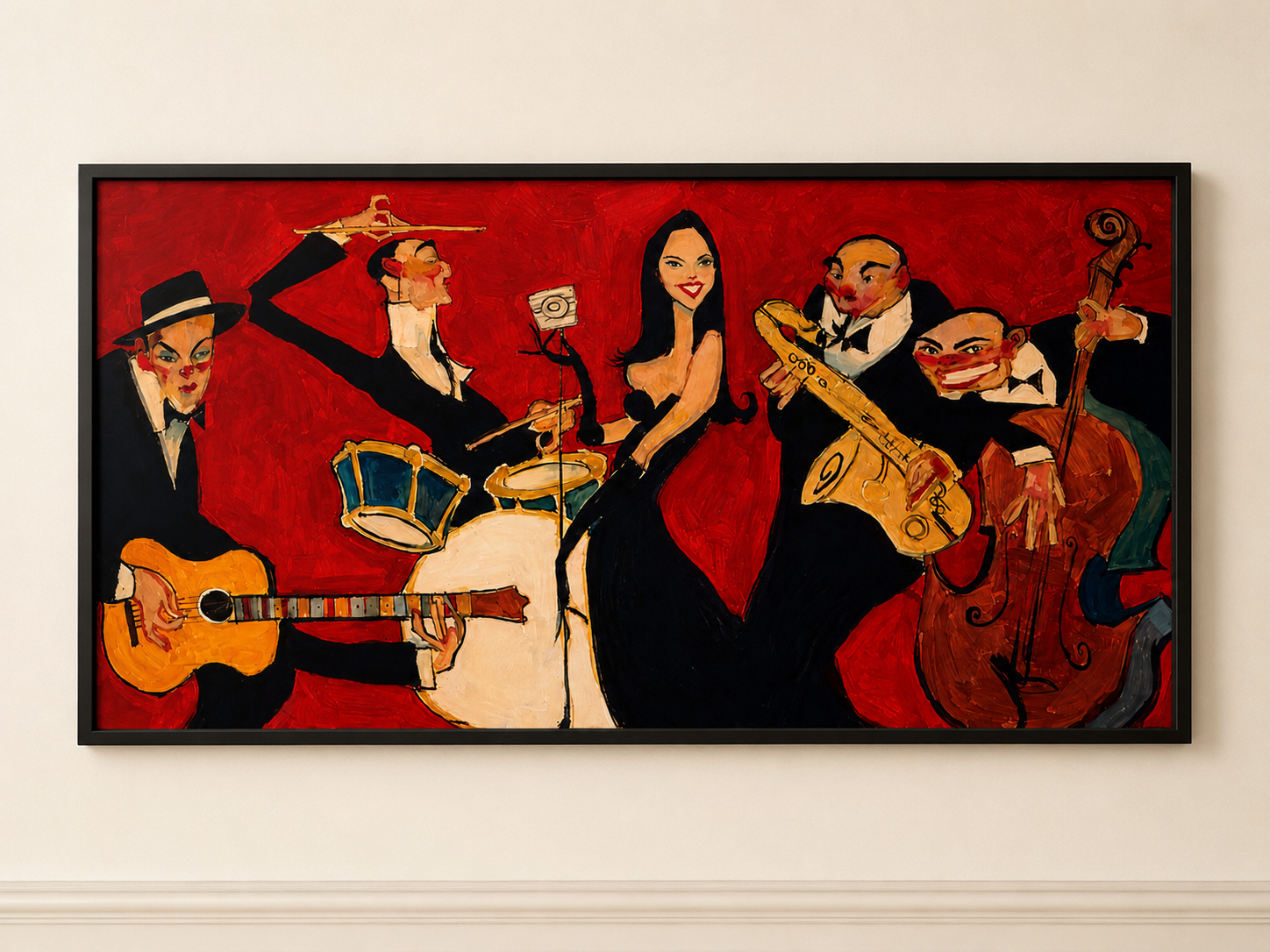Flamenco inspired wall art print celebrating rhythm, movement and expressive musical performance.