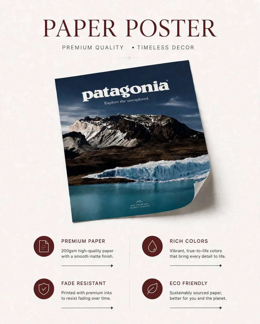 Patagonia Glacier - Póster de paisaje glaciar