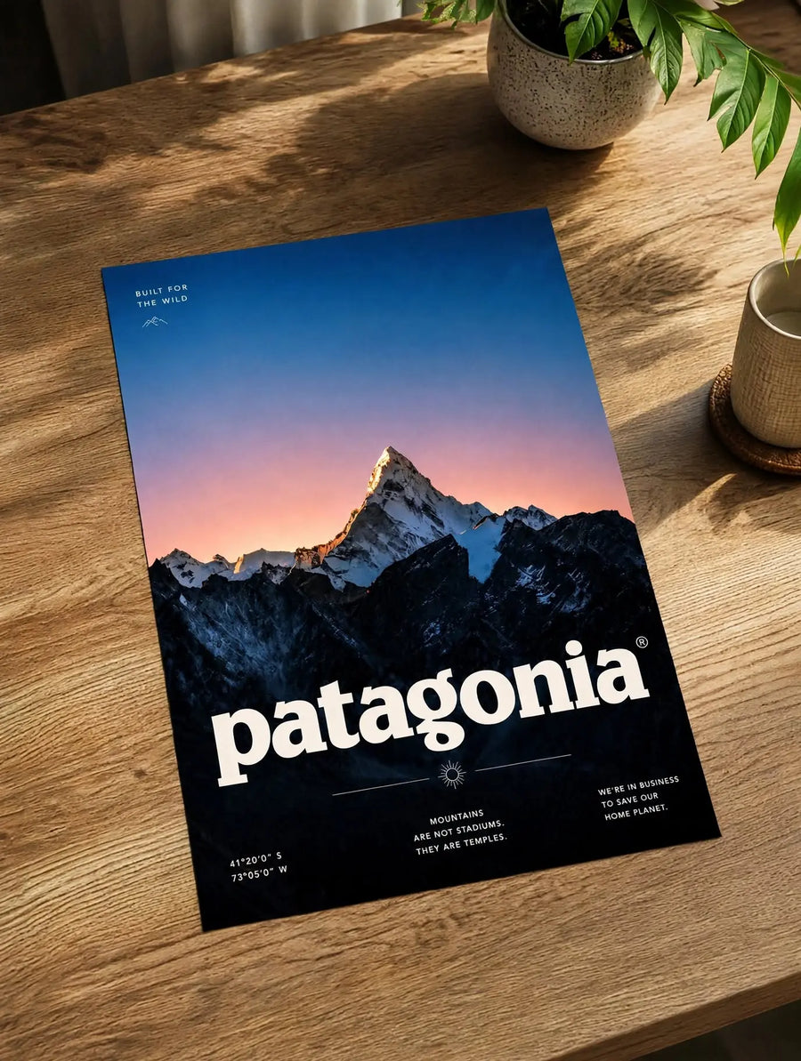 Patagonia Sunset - Póster de montaña