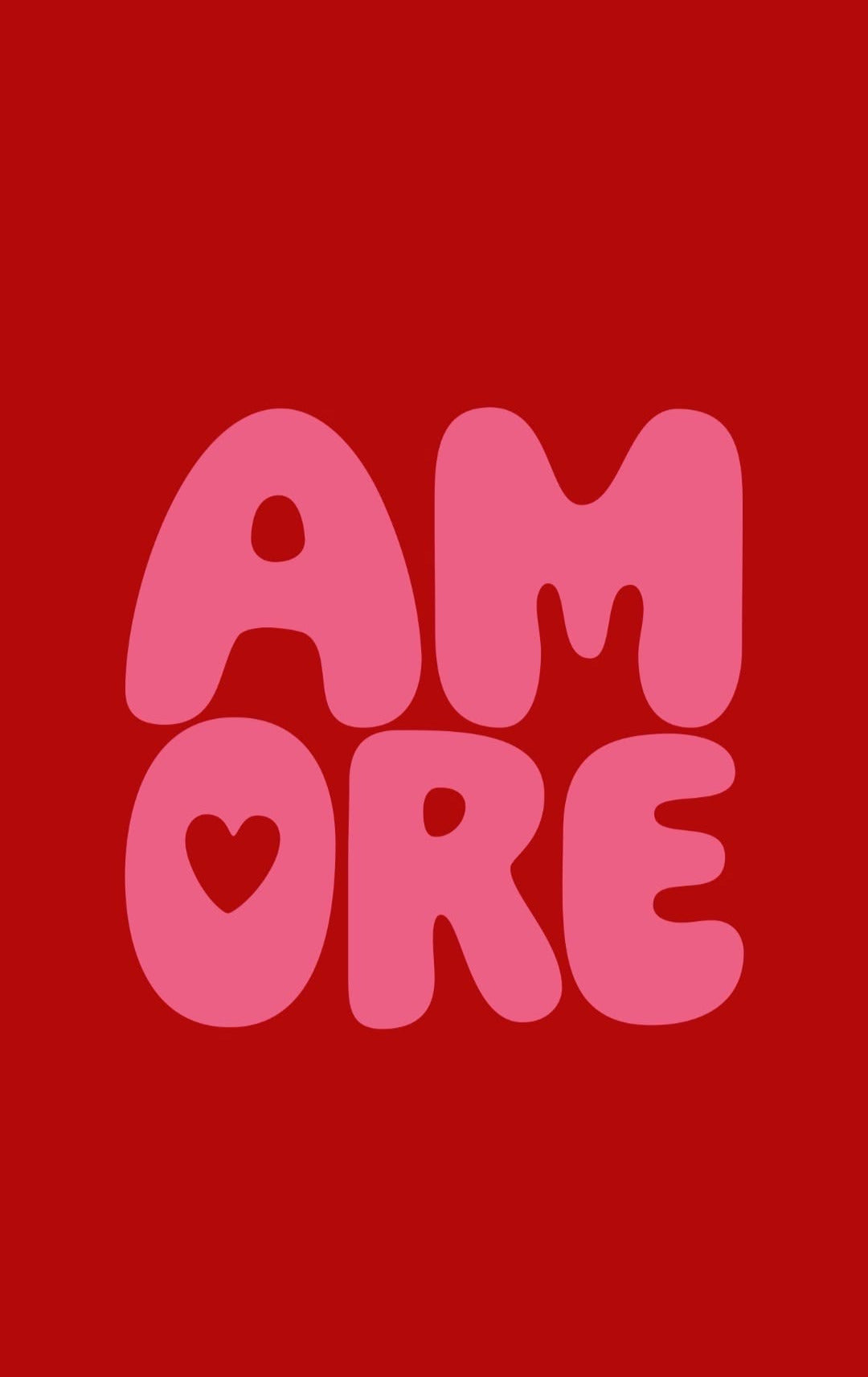 Amore Typography Print preview artwork