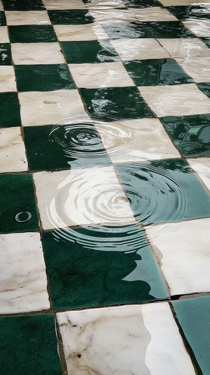 Quiet Ripples - Lámina abstracta de ondas azules