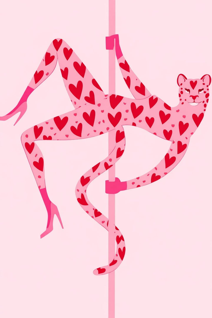 Tacones con corazones - Lámina de moda