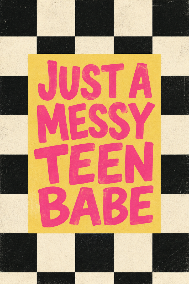 Just a Messy Teen Babe Wandbild