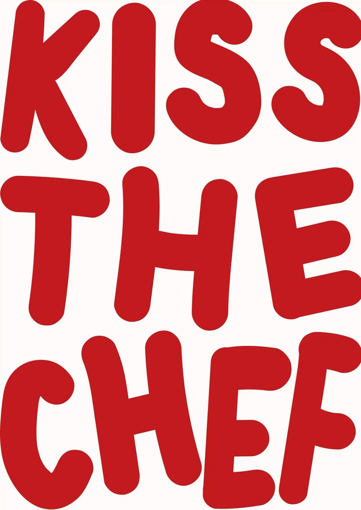 Kiss the Chef - Lámina divertida para cocina
