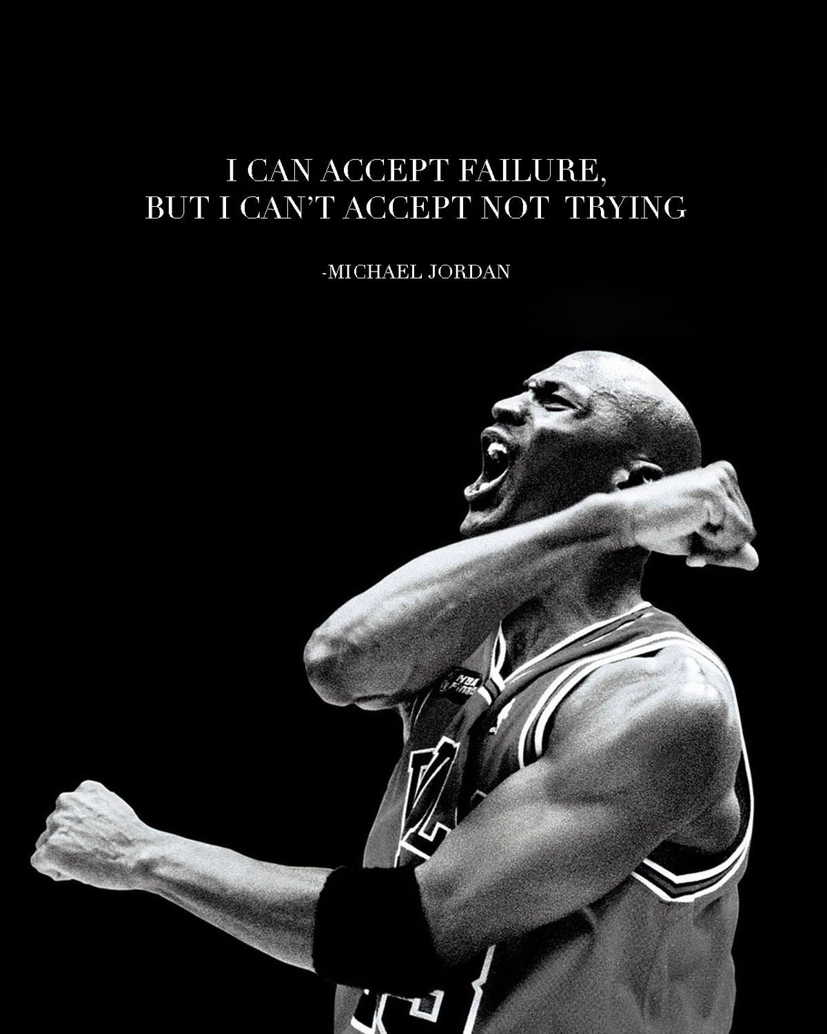 Michael Jordan I Can Accept Failure Quote Poster preview artwork