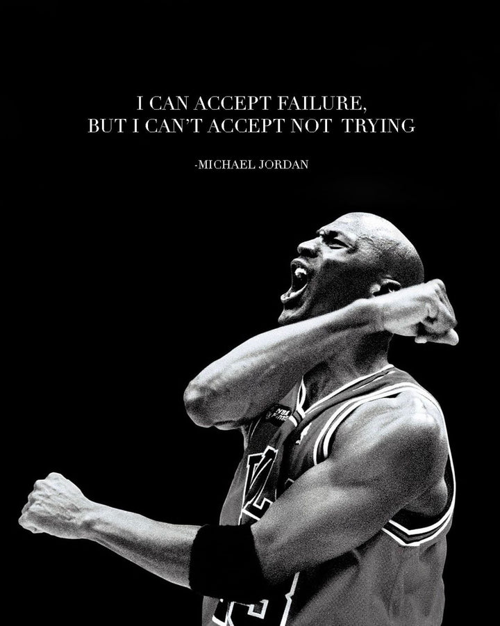 Michael Jordan I Can Accept Failure - Póster motivacional