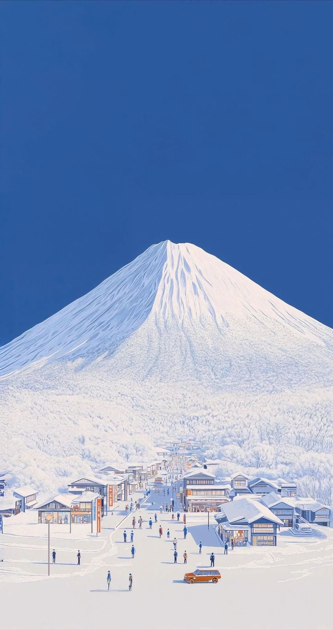 Silent Fuji Mountain Landscape Wall Art preview artwork