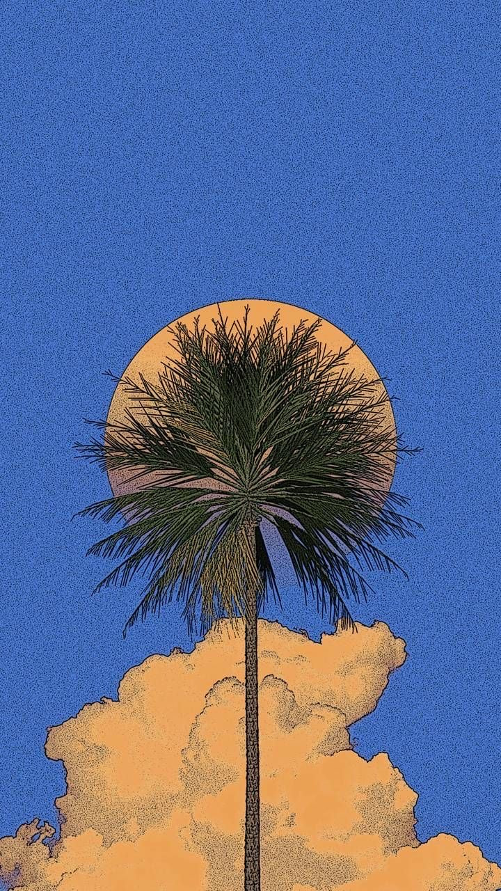 Golden Palm Reverie wall art preview artwork