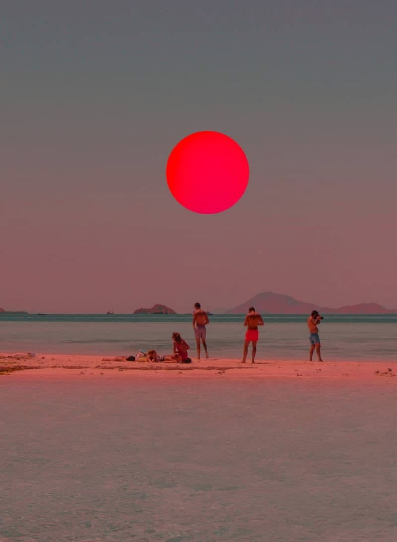 Red Sun Coastal Print preview artwork