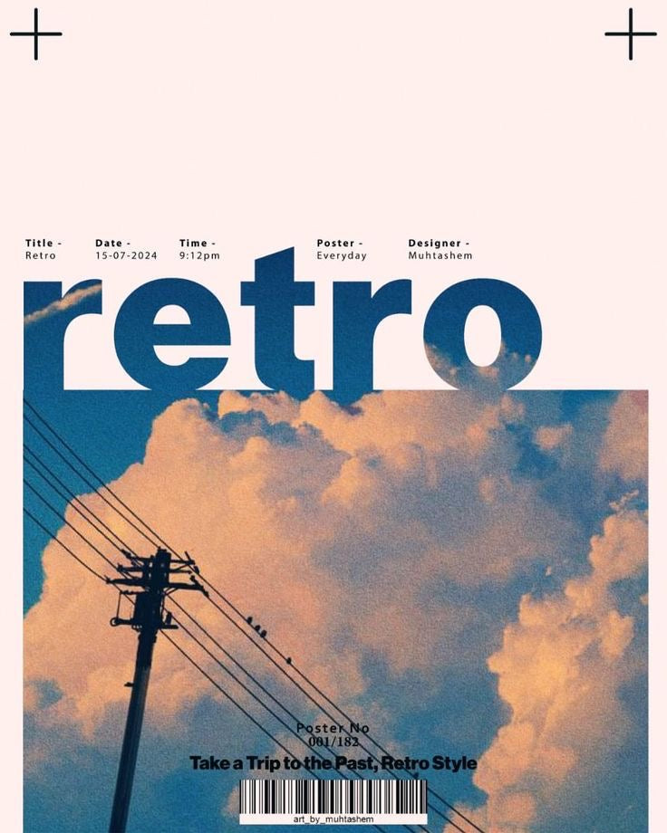 Cielo retro - Lámina de estética vintage