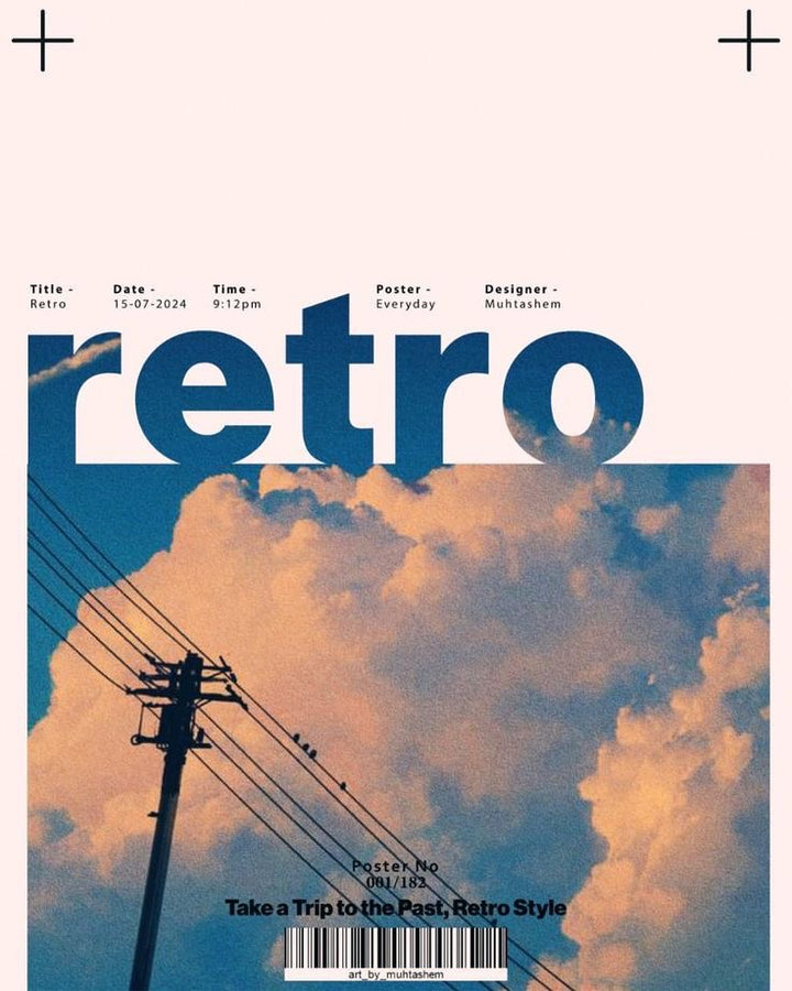 Retro Sky Baskı | Retro Sky