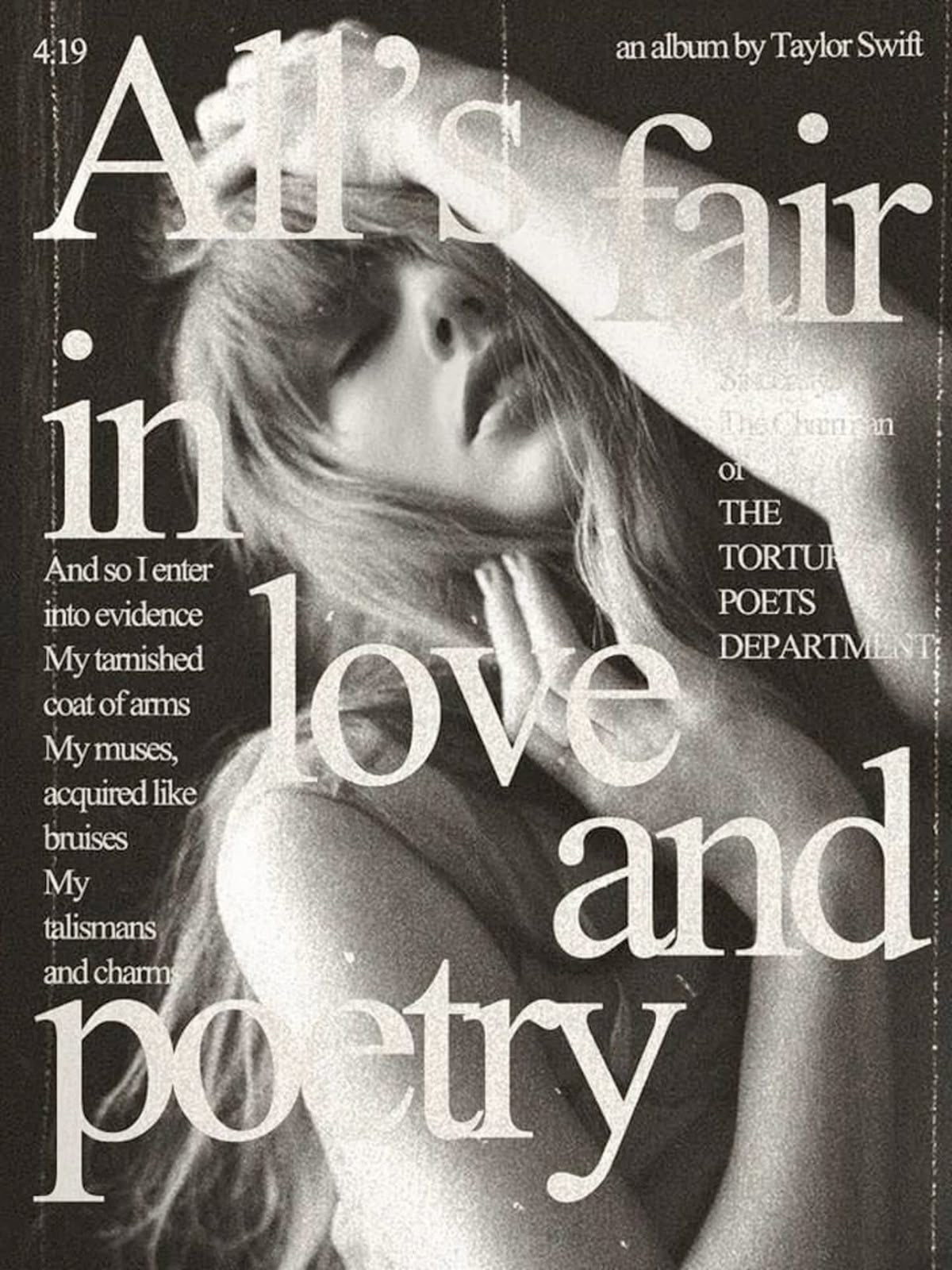 Taylor Swift All’s Fair in Love and Poetry Wall Art Poster preview artwork