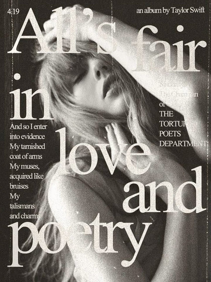 Taylor Swift All’s Fair in Love and Poetry - Póster musical