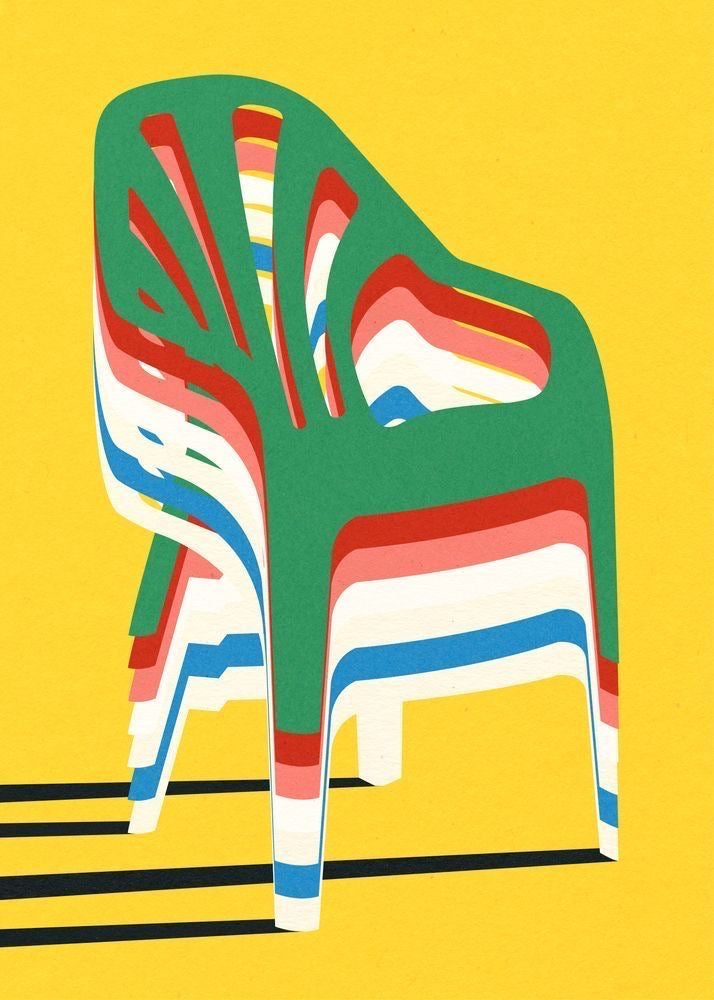 Summer Memories chair print preview artwork