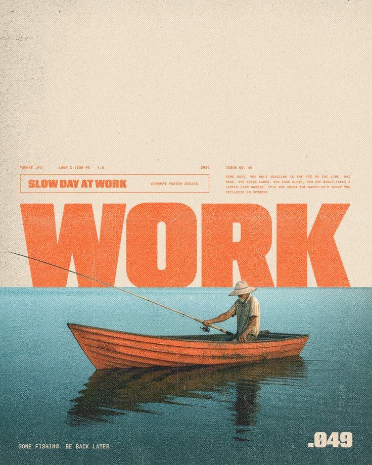 Work Typography Print Out of Office preview artwork