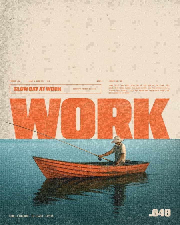Out of Office - Lámina tipográfica WORK