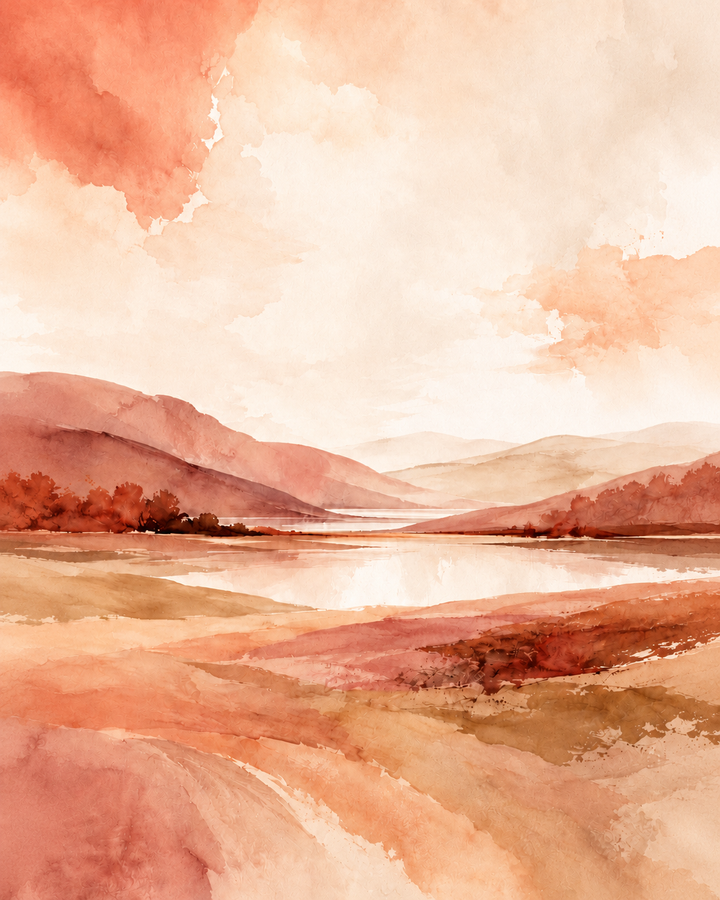 Rose Valley Soyut Manzara Duvar Sanatı