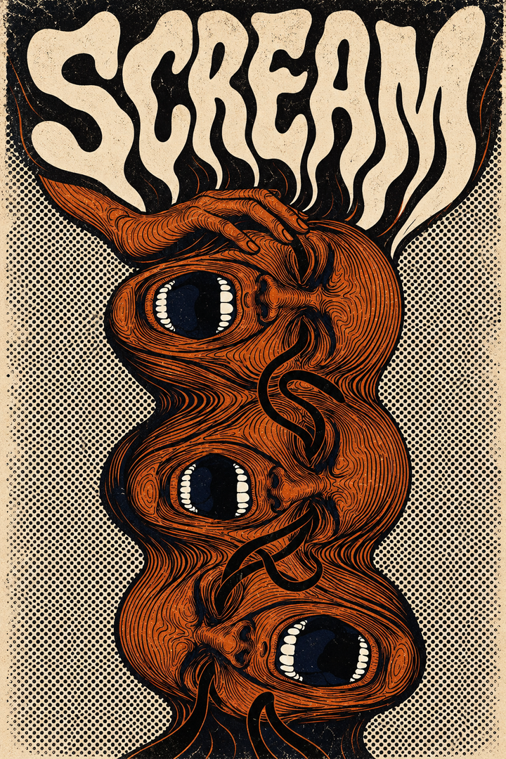 Scream Psikedelik Göz Duvar Posteri