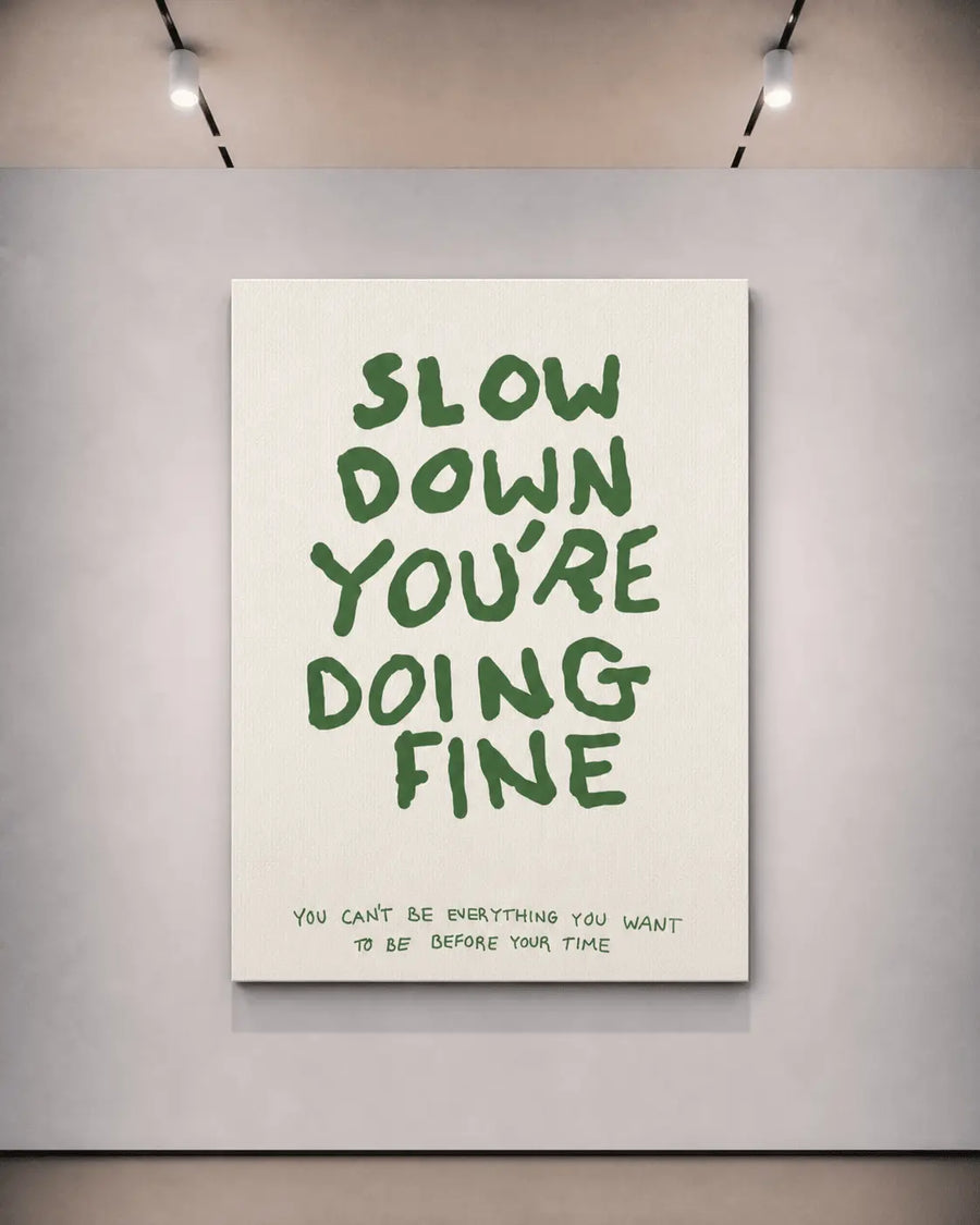 Póster enmarcado motivacional con tipografía