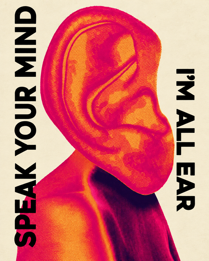 Speak Your Mind, I’m All Ear | Arte mural