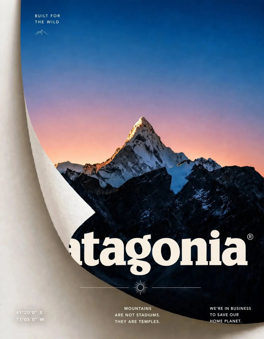Patagonia Sunset - Póster de montaña