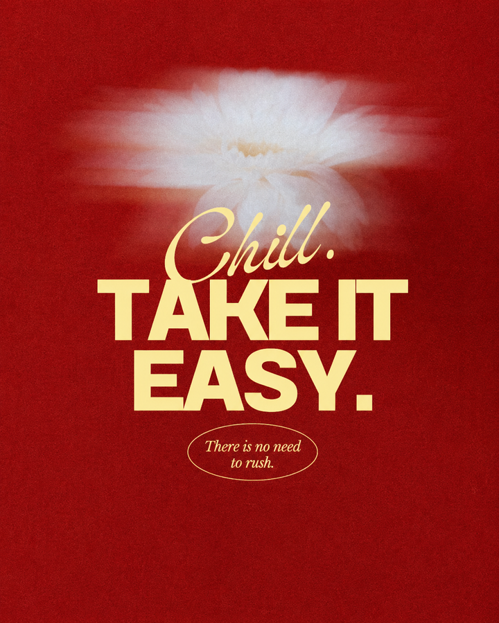 Take It Easy - Lámina tipográfica relajada